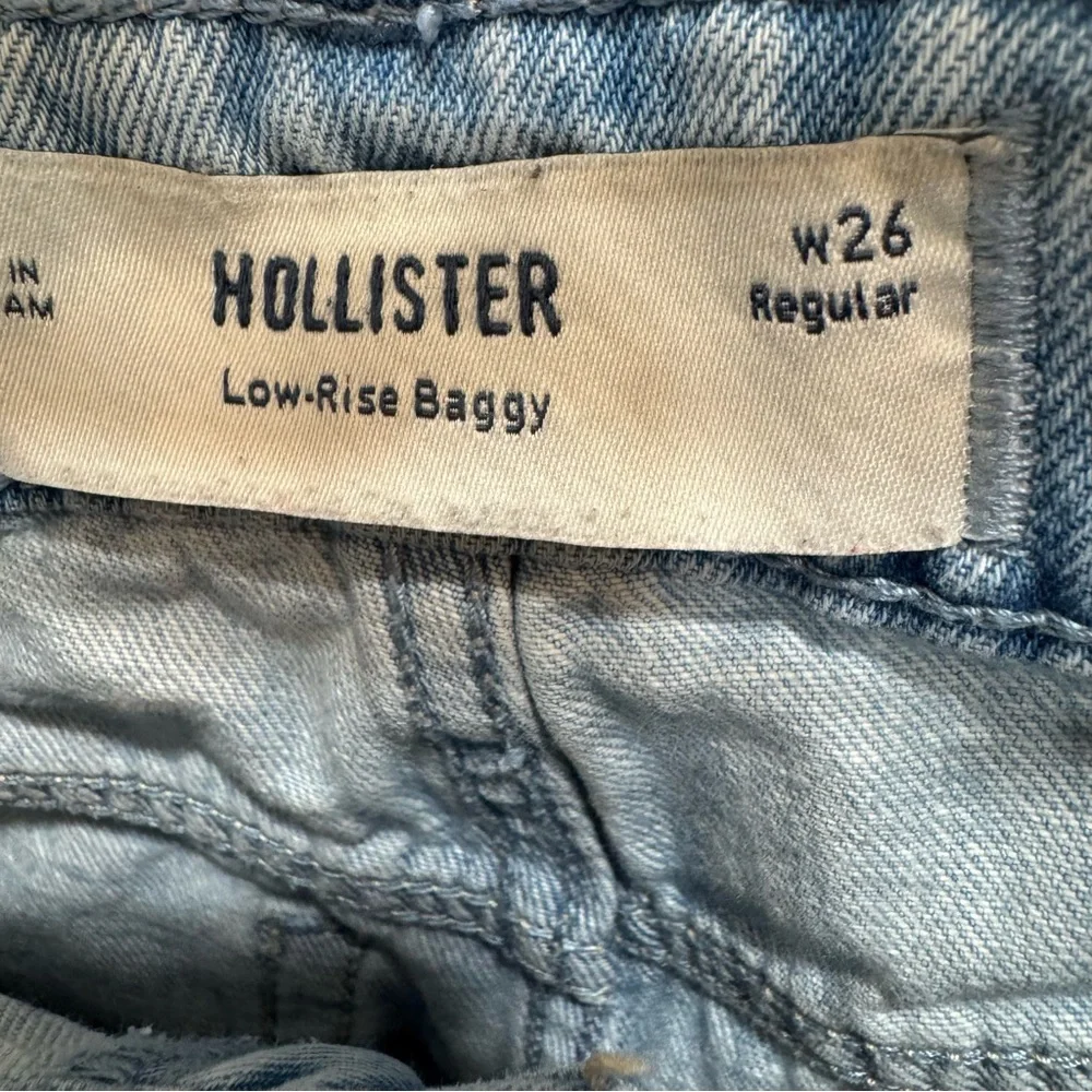 Hollister Low Rise Baggy Wide Leg Frayed hem Size 26 - Picture 7 of 9